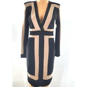 Kami Koutoure Black and Gold Bodycon Party Dress (Large)